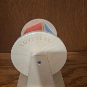 Lovevery Wooden Spinning Toy - Red and Blue